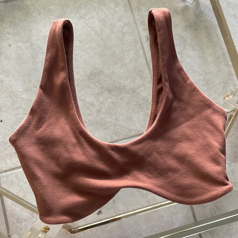 Joah brown sueded mocha contour bra
